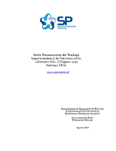 Documento de Trabajo N° 57: Estudio funcionamiento carteras de referencia Fondo de Cesantía