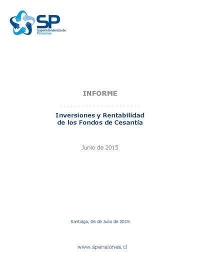 Informe seguro de cesantía a junio 2015