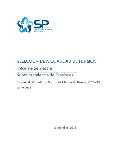 Informe SCOMP a junio de 2015