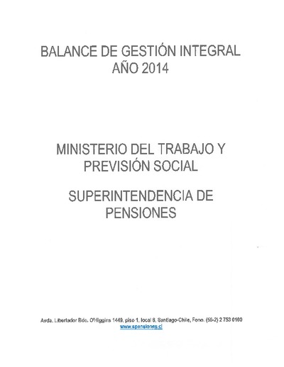 Balance de Gestión Integral 2014