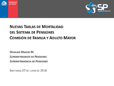Presentación nuevas Tablas de Mortalidad