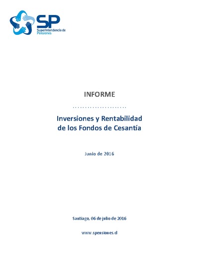 Informe de rentabilidad seguro de cesantía junio de 2016
