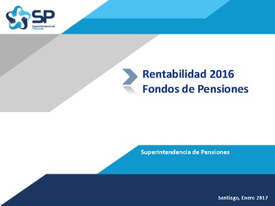 Presentación: Rentabilidad 2016 Fondos de Pensiones