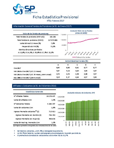 Ficha Estadística N° 51, febrero 2017
