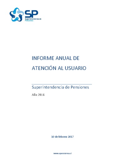 Informe anual de atención de usuarias y usuarios año 2016