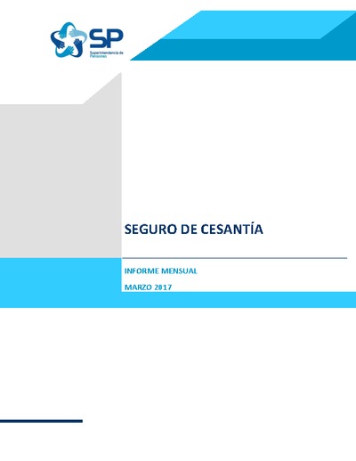 Informe seguro de cesantía marzo de 2017
