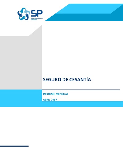 Informe seguro de cesantía abril de 2017