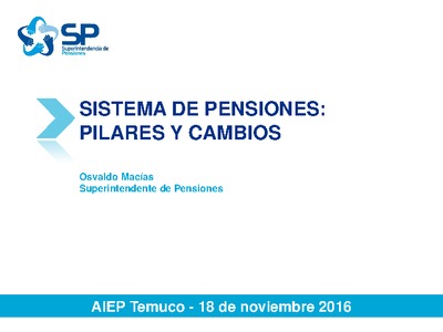Presentación: Sistema de Pensiones: Pilares y Cambios