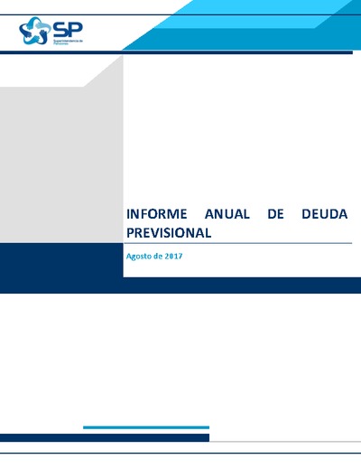 Informe de deuda previsional a diciembre 2016