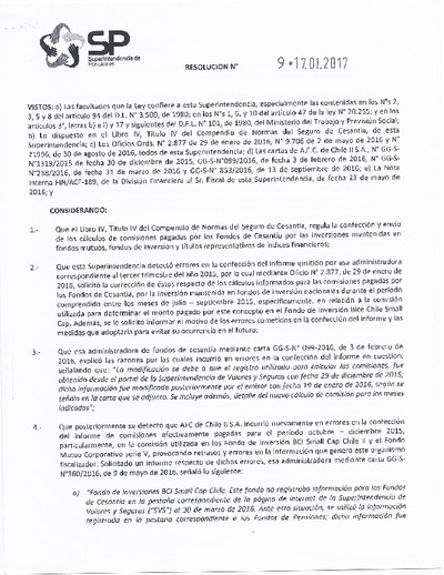Resolución 009 - ADMINISTRADORA DE FONDO DE CESANTÍA II - 2017