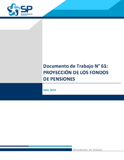 Documento de Trabajo N° 61: Proyección de los fondos de pensiones