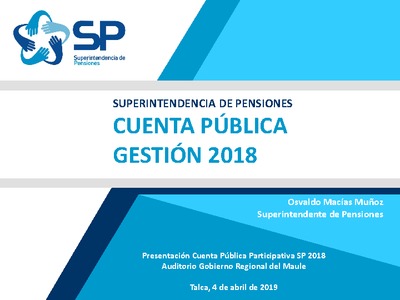 Cuenta Pública Gestión 2018