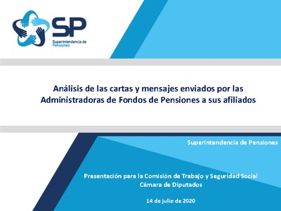 Análisis de las cartas y mensajes enviados por las Administradoras de Fondos de Pensiones a sus afiliados