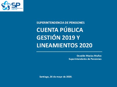 Cuenta Pública Gestión 2019 y Lineamientos 2020