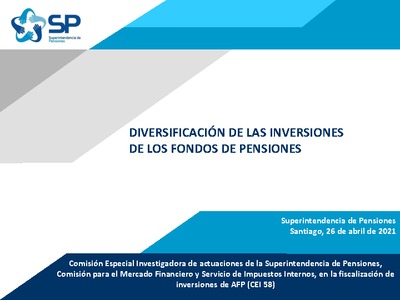 Diversificación de las inversiones de los fondos de pensiones