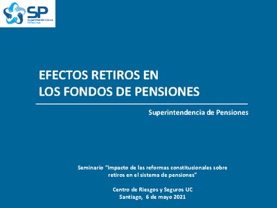Efectos retiros en los fondos de pensiones