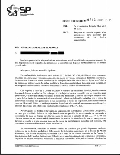 Oficio Ordinario Nº 10343, del 13 de mayo de 2009