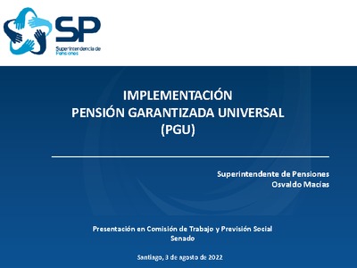 Implementación Pensión Garantizada Universal (PGU)