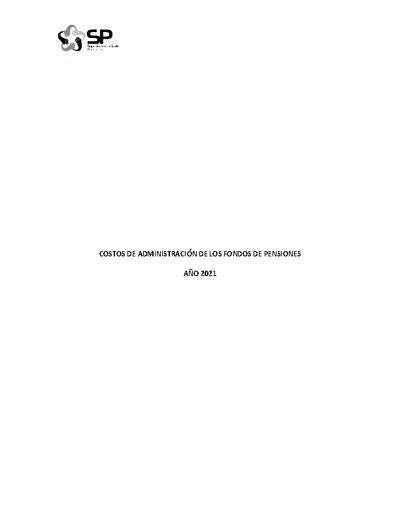 Estudio de Costos de Administración de los Fondos de Pensiones segundo semestre 2021