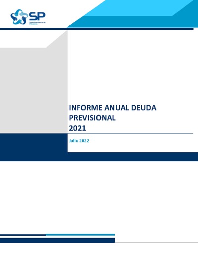 Informe de deuda previsional a diciembre de 2021