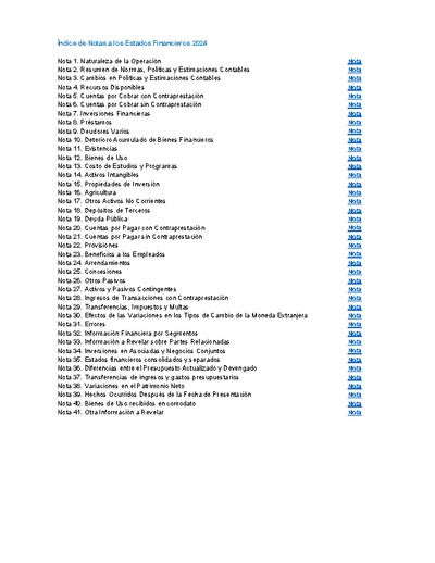 Notas Explicativas a los Estados Financieros 2024.