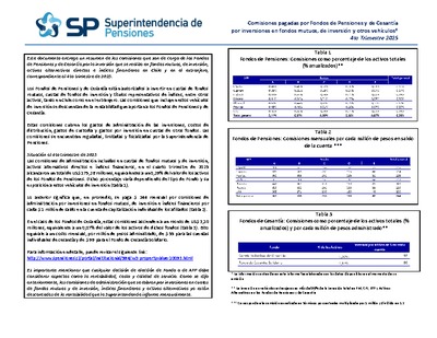 Resumen-Comisiones pagadas por Fondos de Pensiones y de Cesantía, cuarto trimestre de 2025