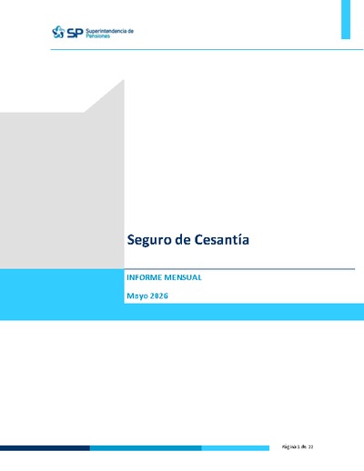 Informe Mensual del Seguro de Cesantía mayo 2026