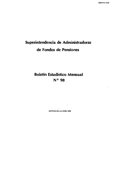 Boletín N°98 / Julio de 1990