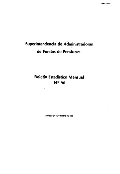 Boletín N°90 / Septiembre de 1989