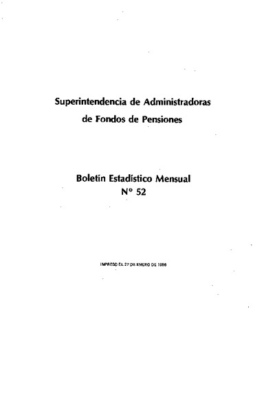 Boletín N°52 / Diciembre 1985