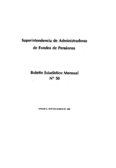 Boletín N°50 / Octubre 1985