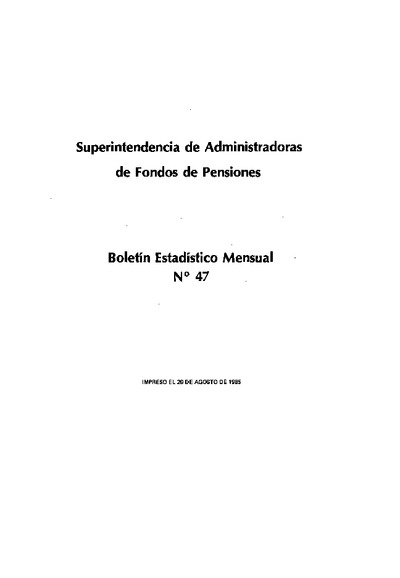 Boletín N°47 / Julio 1985