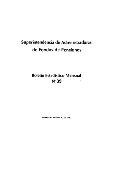 Boletín N°39 / Noviembre 1984