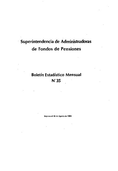 Boletín N°35 / Julio 1984