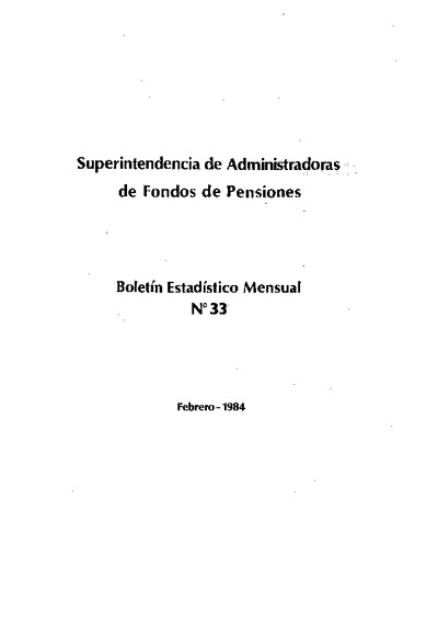 Boletín N°33 / Febrero 1984