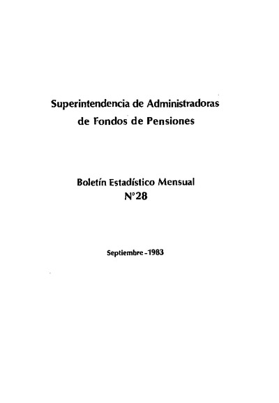 Boletín N°28 / Septiembre 1983