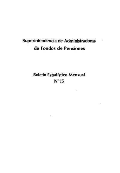 Boletín N°15 / Septiembre 1982