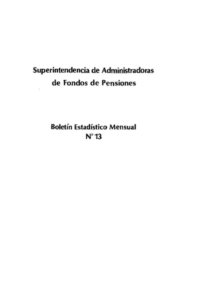 Boletín N°13 / Julio 1982