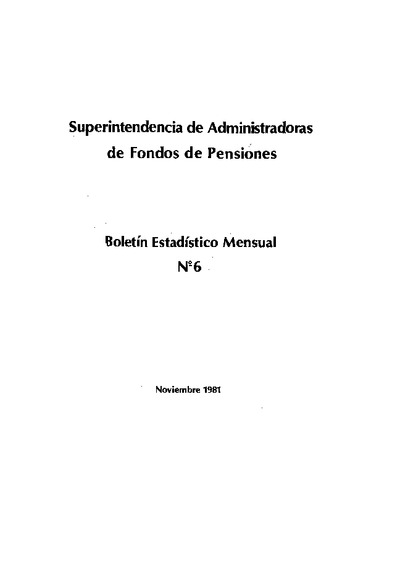 Boletín N°6 / Noviembre 1981
