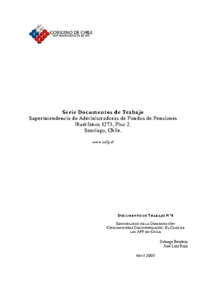Sensibilidad de la demanda con consumidores desinformados: El caso de las AFP en Chile