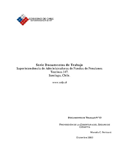 Proyección de la cobertura del Seguro de Cesantía