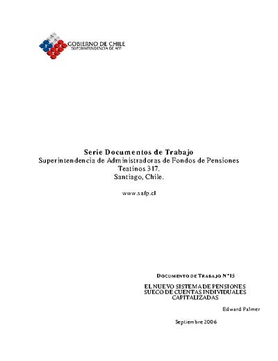 El Nuevo Sistema de Pensiones Sueco de Cuentas Individuales Capitalizadas
