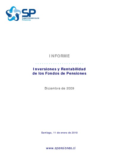 Inversiones y rentabilidad de los Fondos de Pensiones a diciembre de 2009