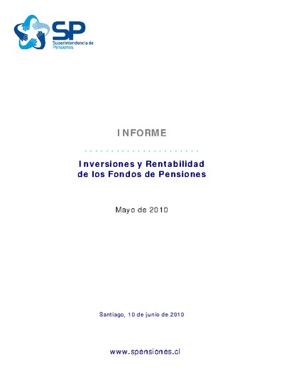 Inversiones y rentabilidad de los Fondos de Pensiones a mayo 2010