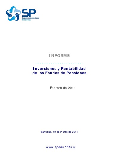 Inversiones y rentabilidad de los Fondos de Pensiones a febrero 2011
