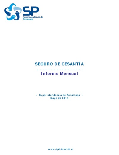 Informe Mensual Seguro de Cesantía mayo 2011