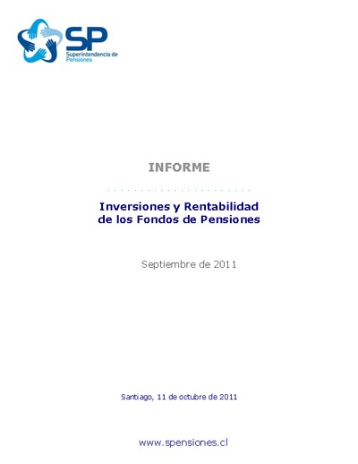 Inversiones y rentabilidad de los Fondos de Pensiones a septiembre 2011