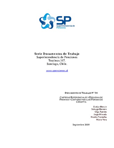 Documento de Trabajo Nº 34: Carteras Referenciales y Esquema de Premios y Castigos para los Fondos de Cesantía