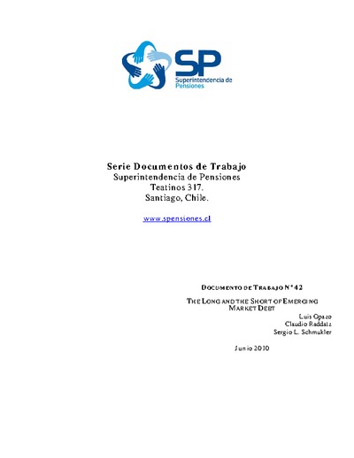 Documento de Trabajo Nº 42: The Long and the Short of Emerging Market Debt