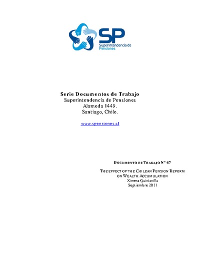 Documento de Trabajo Nº 47: The effect of the Chilean Pension Reform on Wealth Accumulation